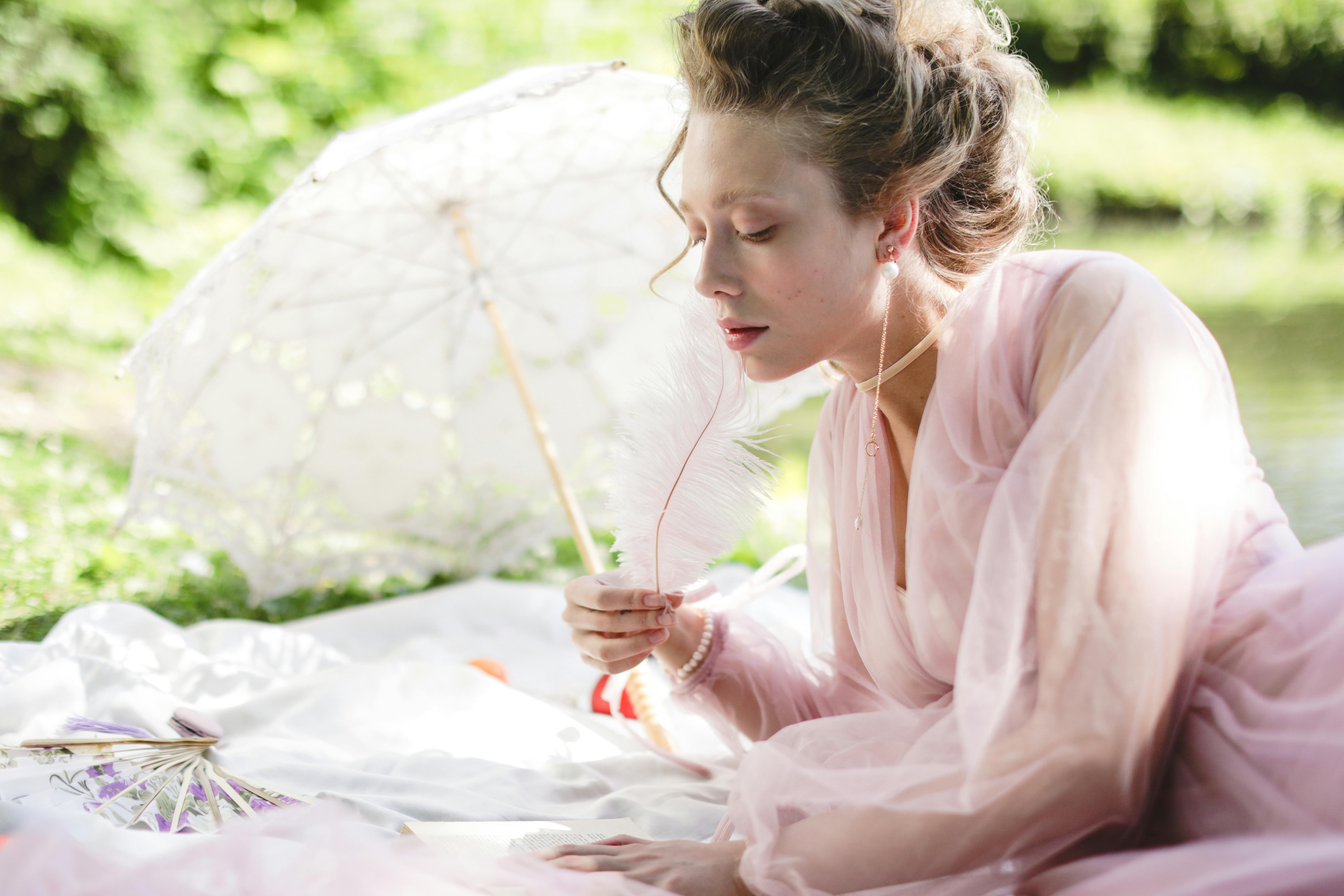 white christmas dresses Floral Printed Chiffon Maxi With Umbrella Sleeves- Chic Party&Festive –  kasumi.in main image 1