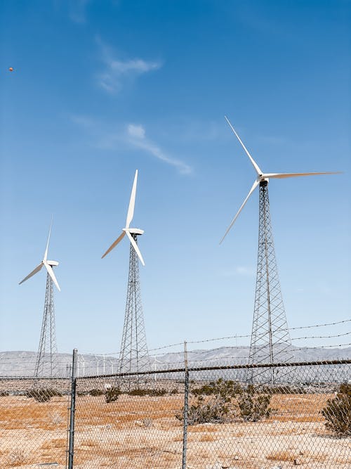 Fence Near Wind turbines