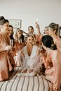 Group of Women in White Dresses