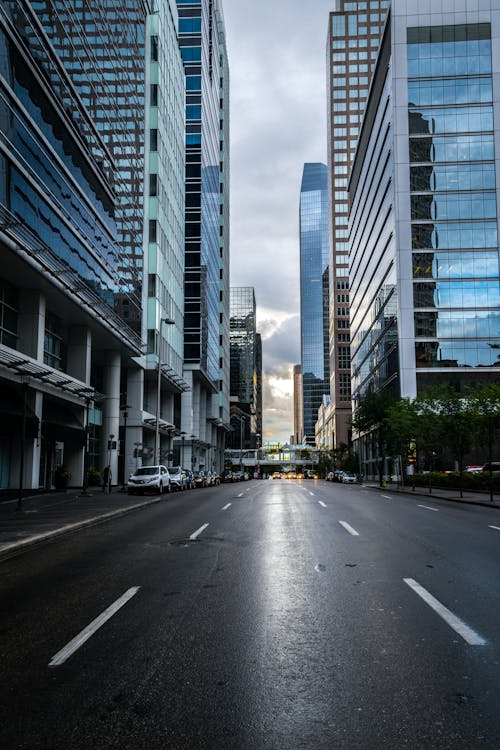 Empty Street in a City 