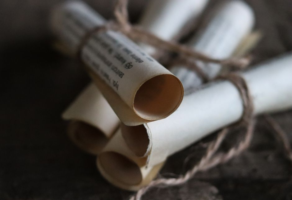 Ancient scrolls representing Stoic texts - list of stoics Ancient scrolls representing Stoic texts - list of stoics