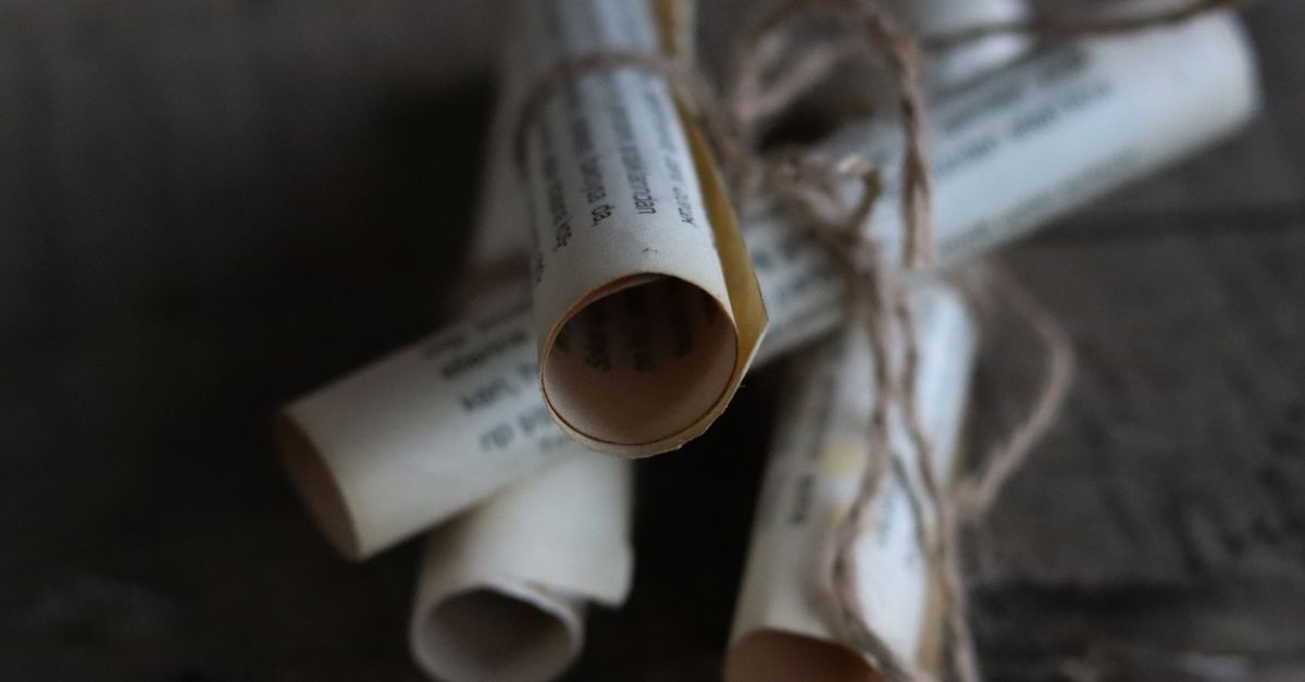 Old Roled Paper Close-up Photo of Old Rolled Paper · Free Stock Photo