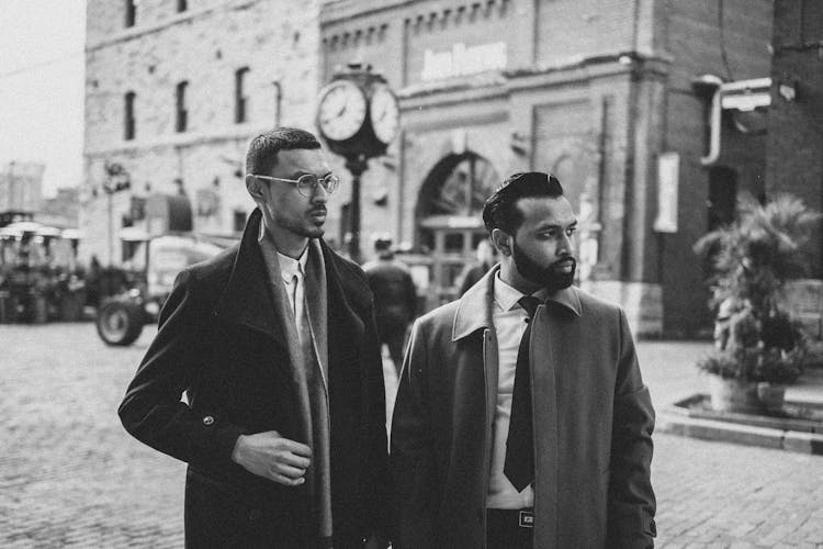 Men In Suits On City Street