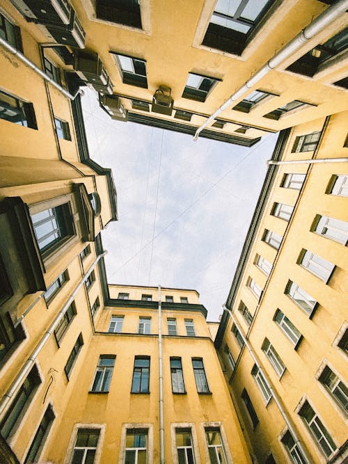 Yellow Building Under the Blue Sky