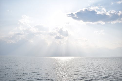 Ocean Under White Clouds