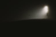Empty Road in Fog at Night