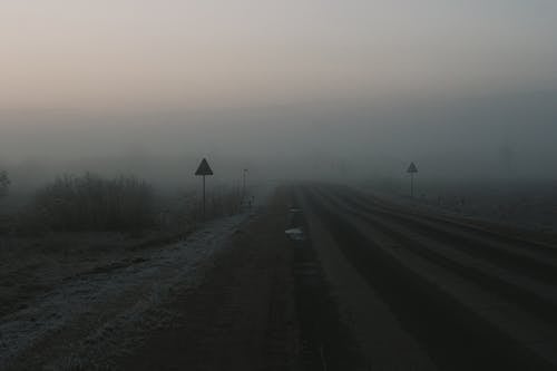 Empty Road in Fog