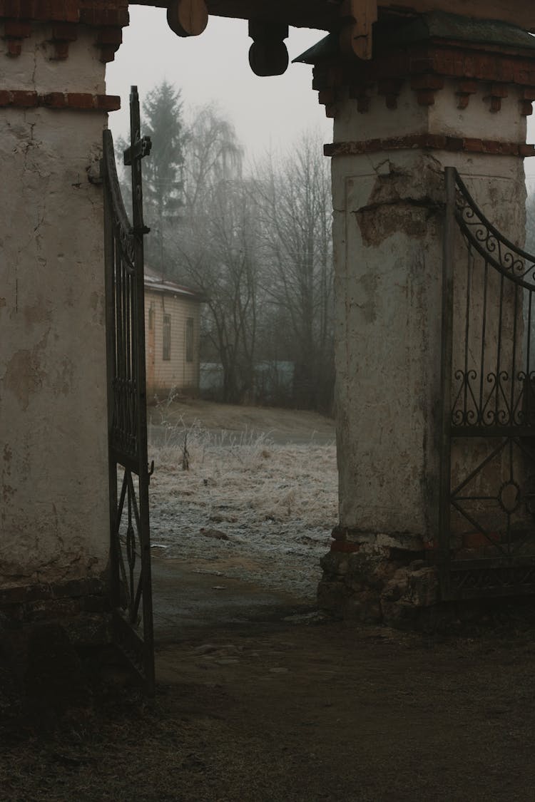 Photograph Of An Open Gate