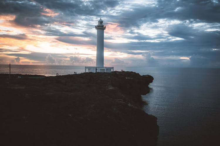 Coastal Landscape With Lighthouse, Okinawa, Japan