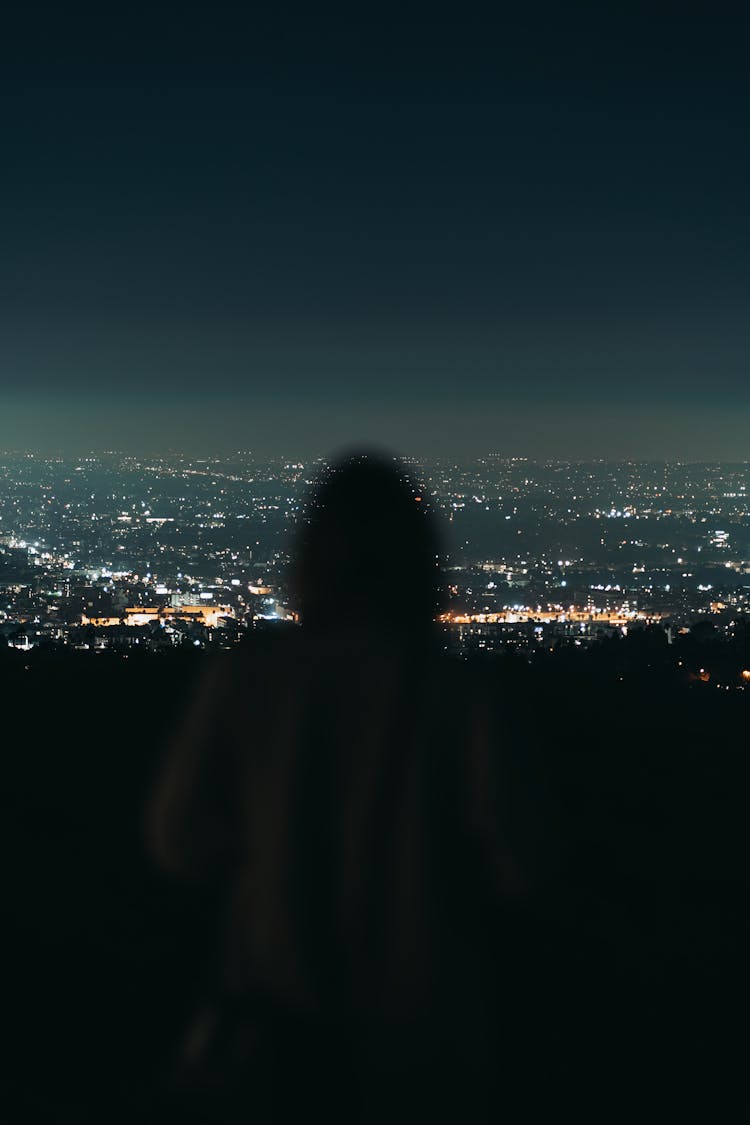 Cityscape Of Los Angeles At Night