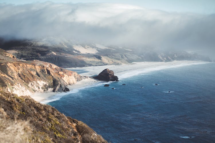 Cloudy Coastline Landscape