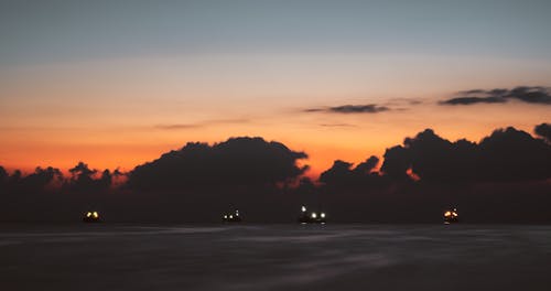 ฟรี คลังภาพถ่ายฟรี ของ ซิลูเอตต์, ตะวันลับฟ้า, ทะเล คลังภาพถ่าย