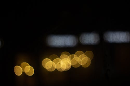 Yellow Lights in Black Background