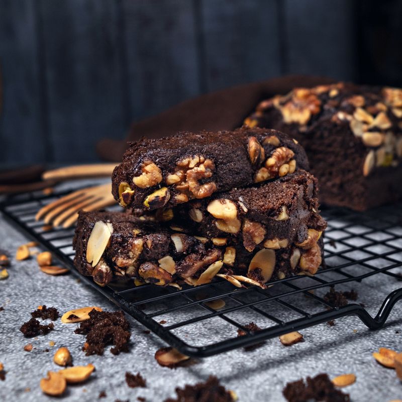 Chocolate Zucchini Breakfast Bread with Almonds