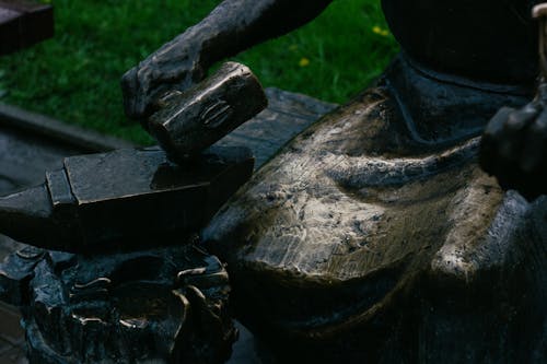 Detail Shot of a Metallic Sculpture
