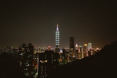 Free stock photo of building, city lights, landscape