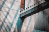 Building Exterior with a Connecting Bridge