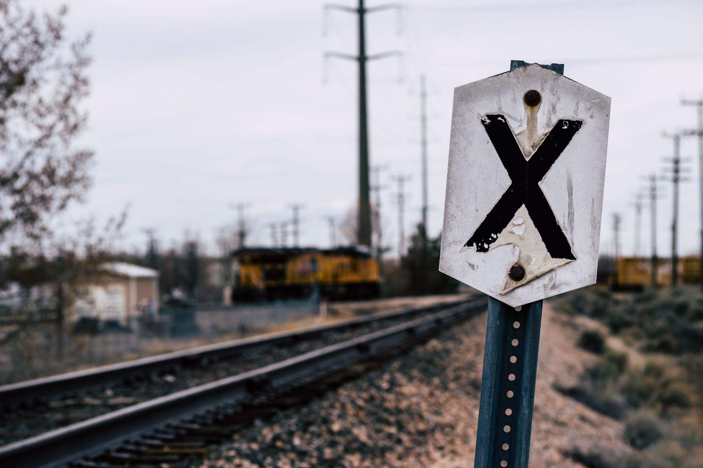 Train Rails Sign Image Railroad Signage · Free Stock Photo