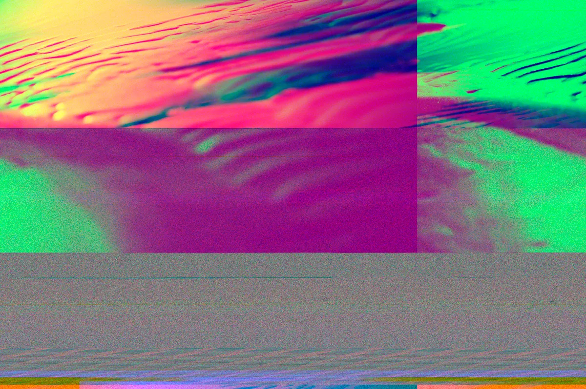 abstract digital network glitch
