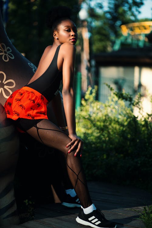 Free Woman Wearing Black Leotard Stock Photo
