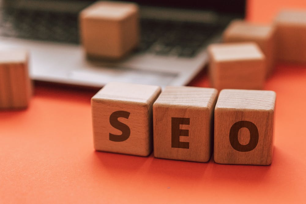 SEO letters on blocks