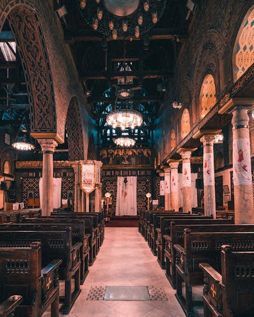 Pews inside the Church