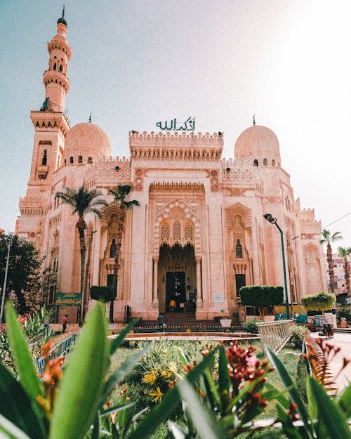 The Front View of Abu-al Abbas Mosque in Alexandria Egypt