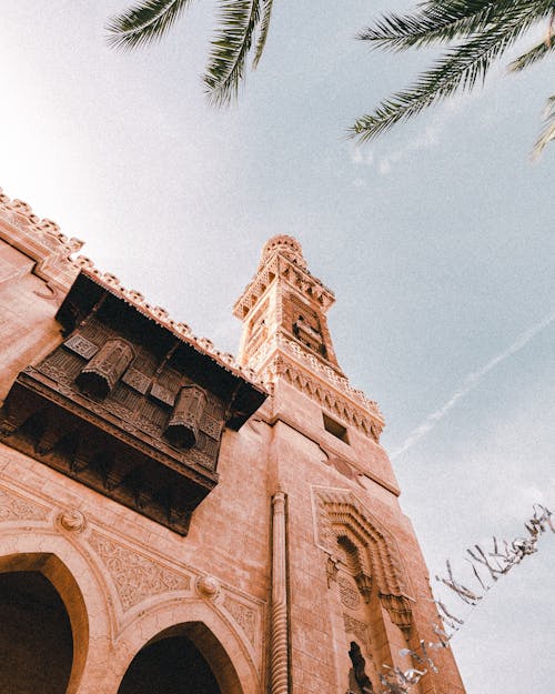 Low-Angle Shot of a Mosque