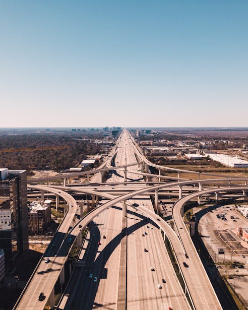 Aerial View of Flyover Roads