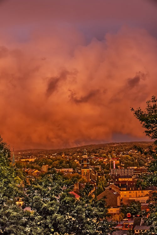 Free stock photo of regen, sonnenuntergang