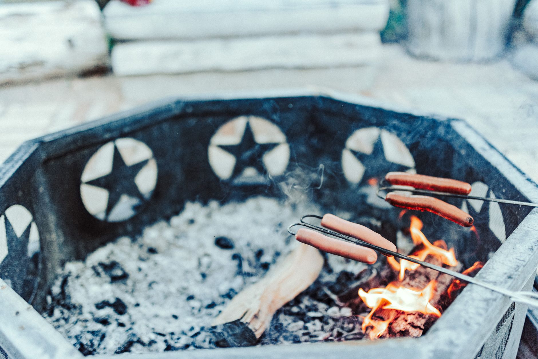 Package of hot dogs on a kitchen counter, illustrating proper opening and storage