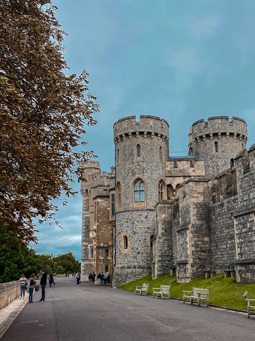 People Visiting the Windsor Castle in England
