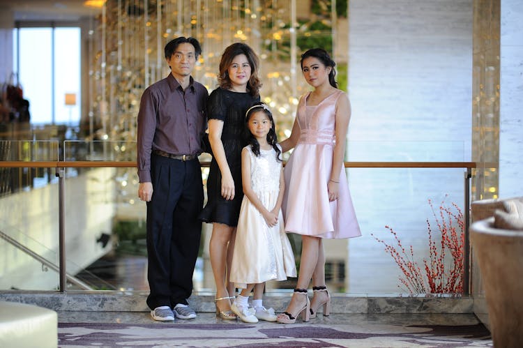 Elegant Family At A Event 