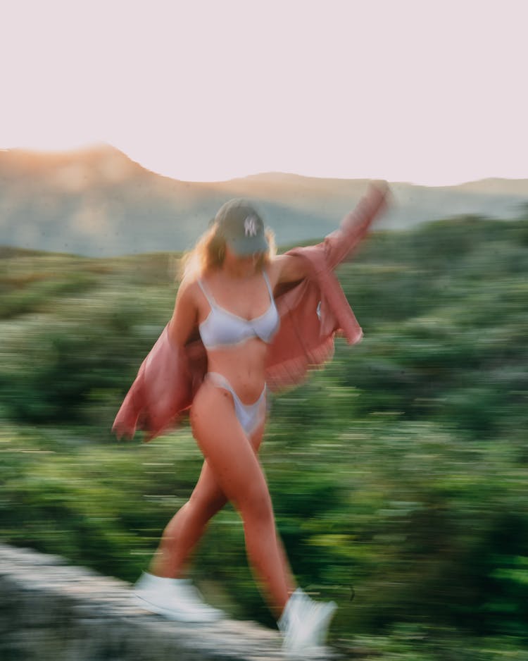 Blurred Photo Of A Woman In A Bikini 