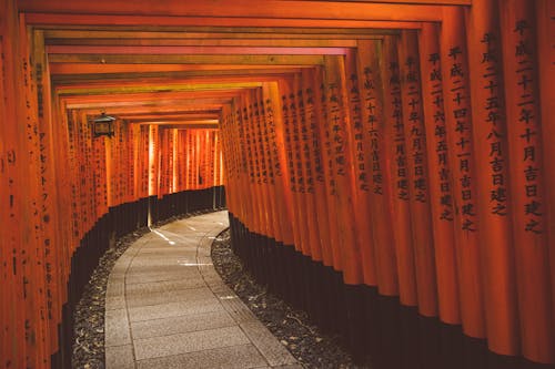 Corridor with Chinese Signs