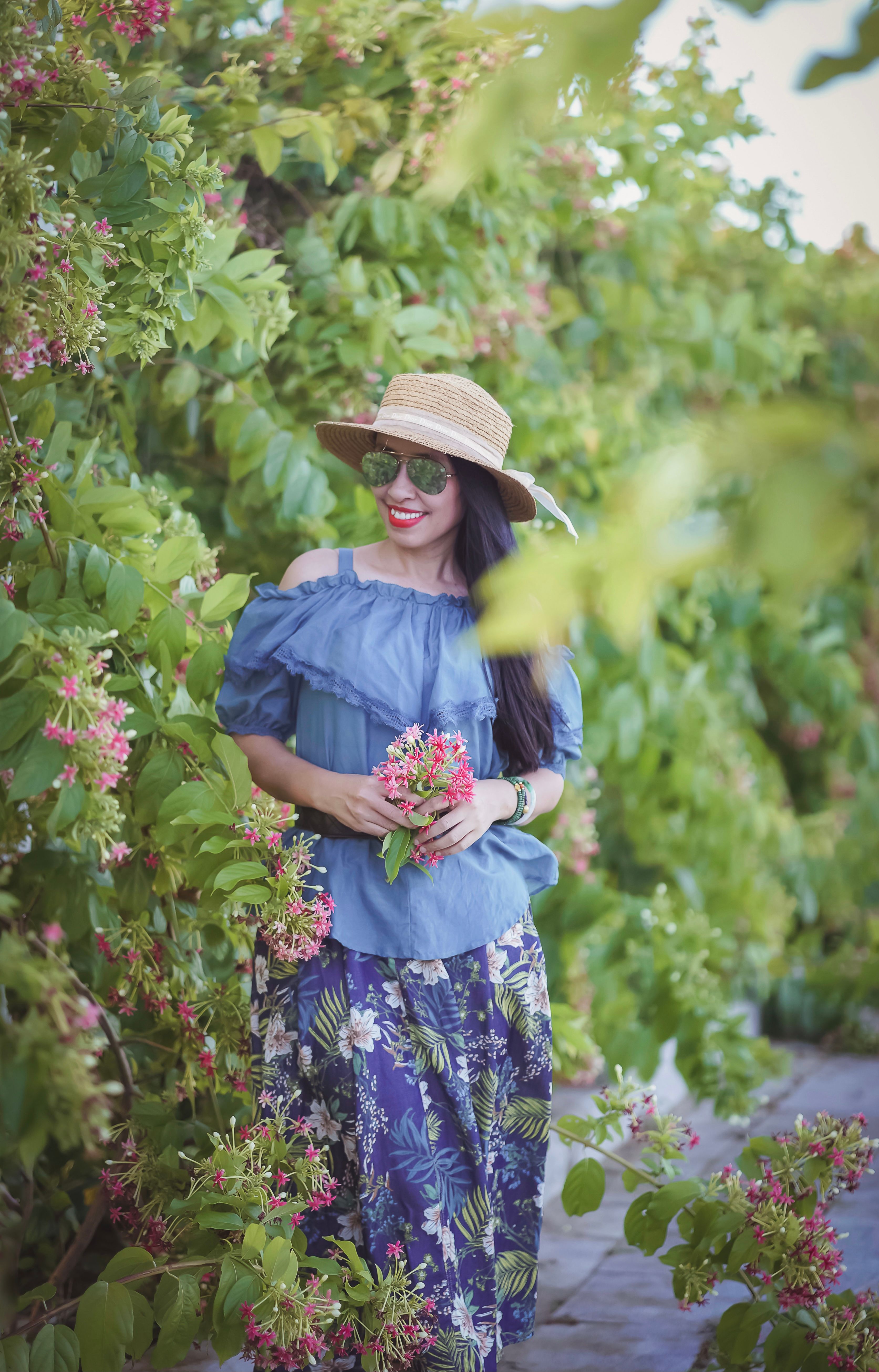Blusa Ciganinha Floral Verde