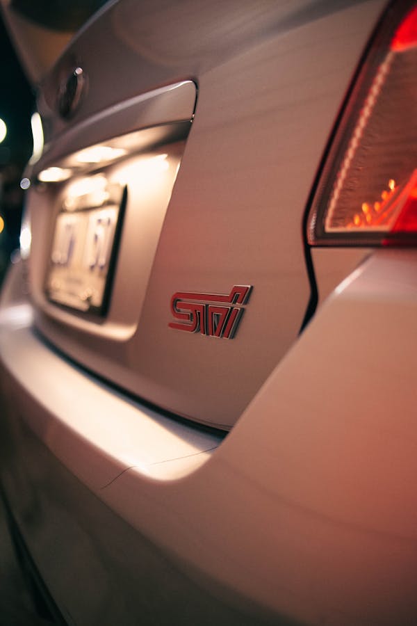 White and Black Car Door