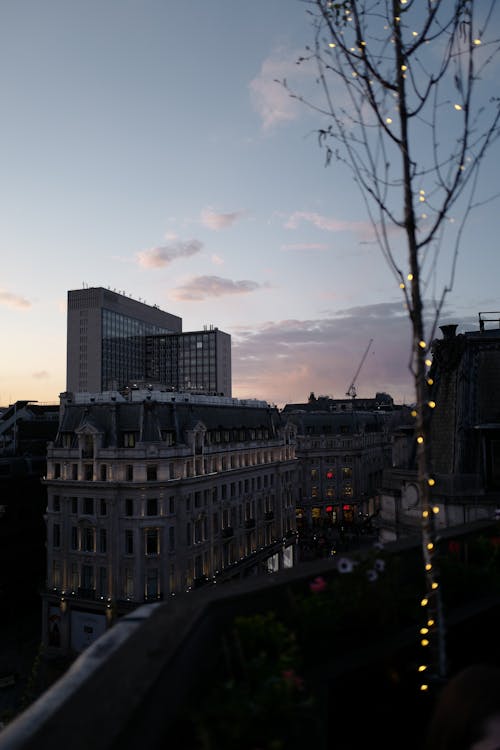 View of a City at Dusk