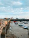 Boats Beached in the Mud at Folkestone Harbour