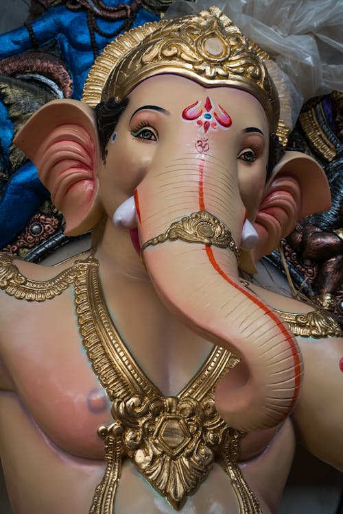 Hindu God Statue in Close Up Photography