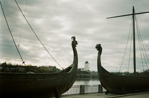 Viking Boats in Harbor 