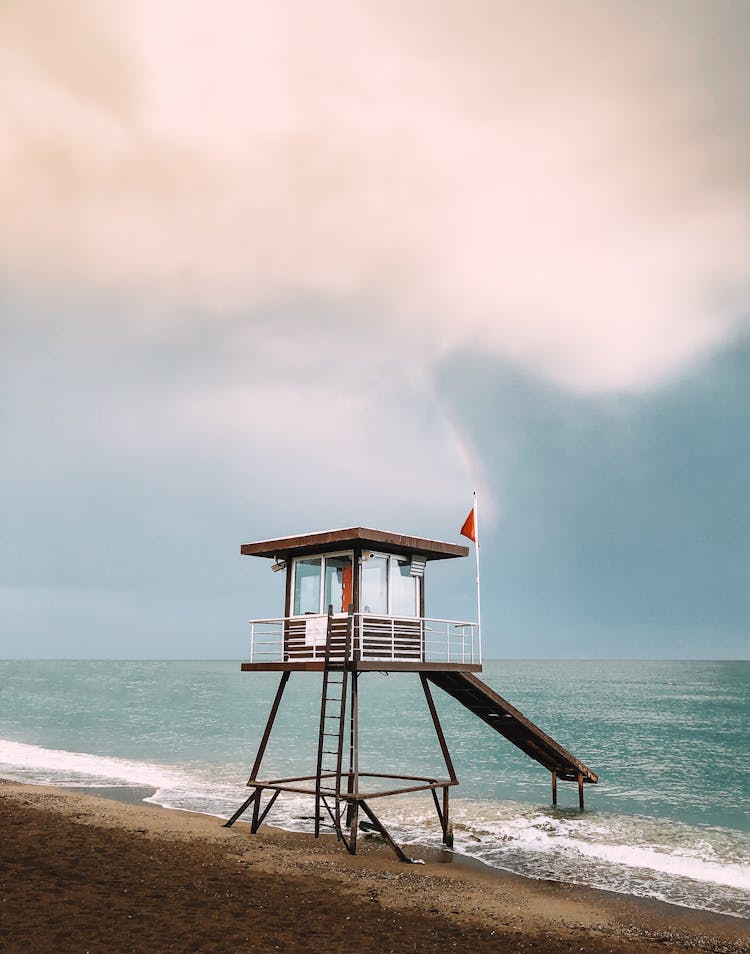 Lifeguard Tower On Beach