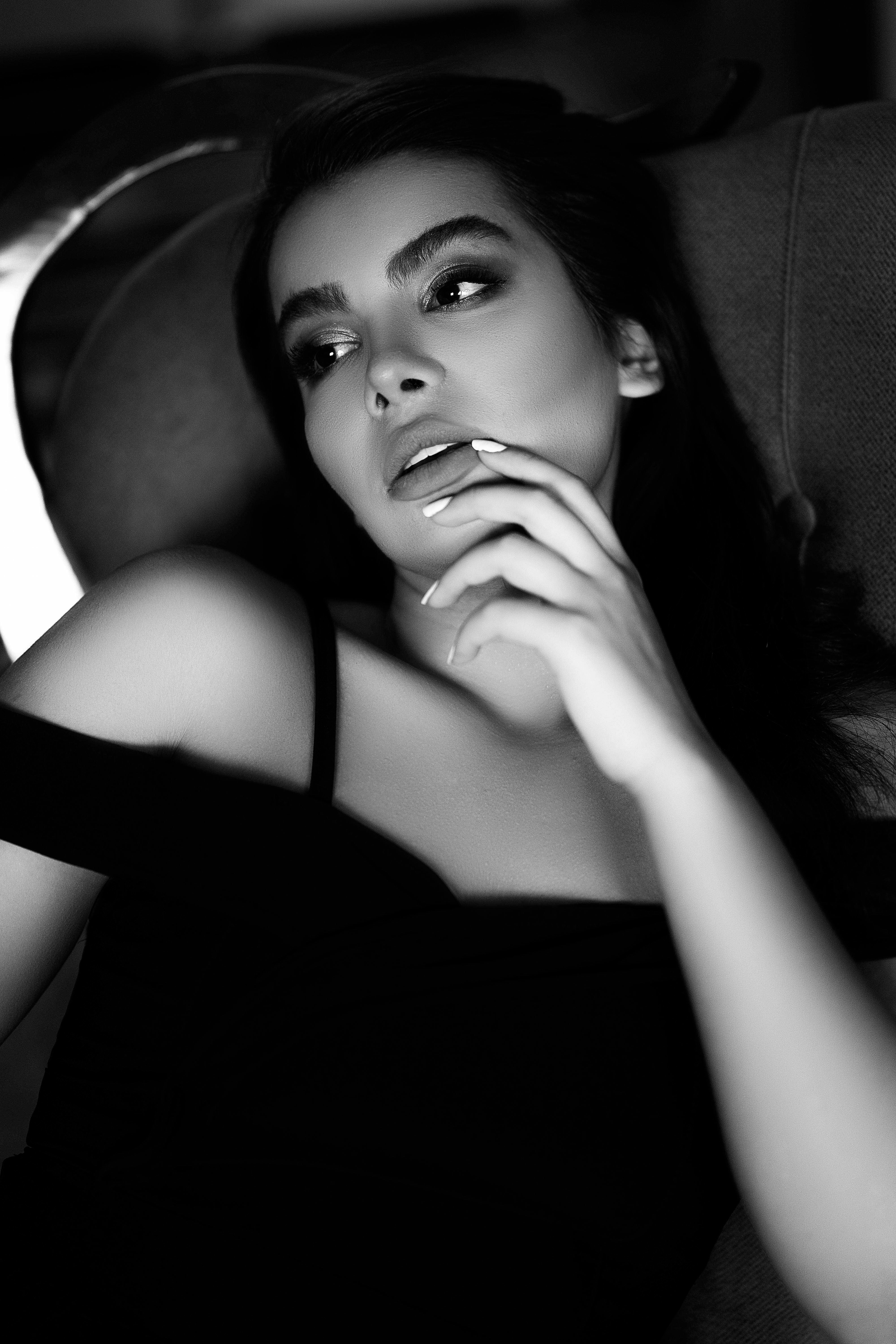 Black and White Portrait of a Woman · Free Stock Photo