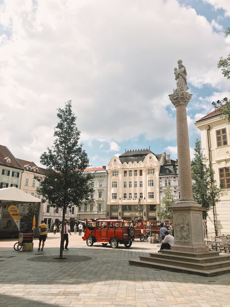 Maria Column On Square In Bratislava, Slovakia