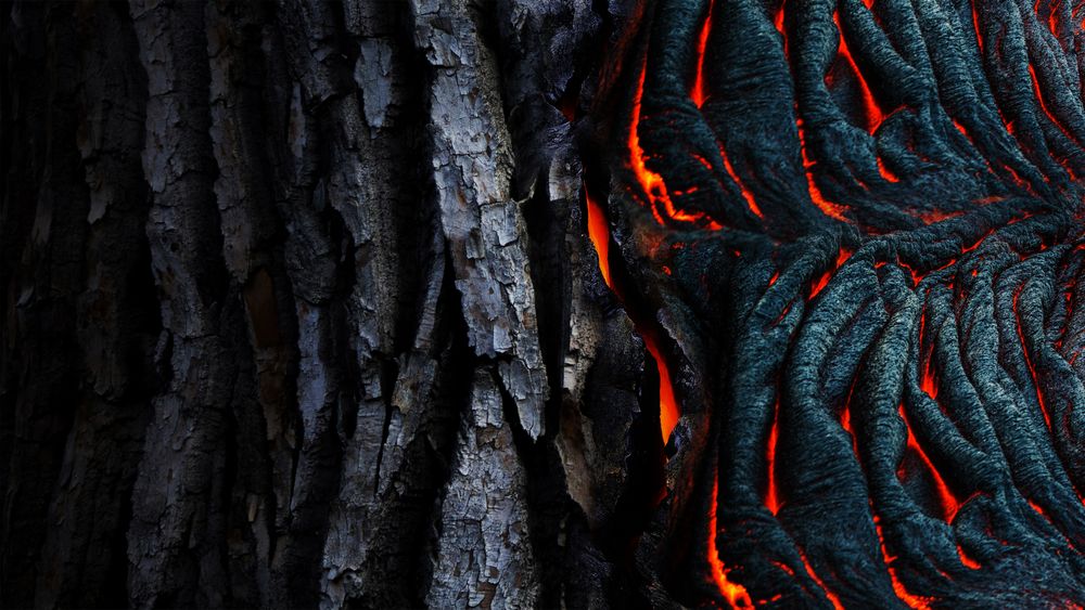Embers glowing through charred wood — photo by Phil Kallahar on Pexels