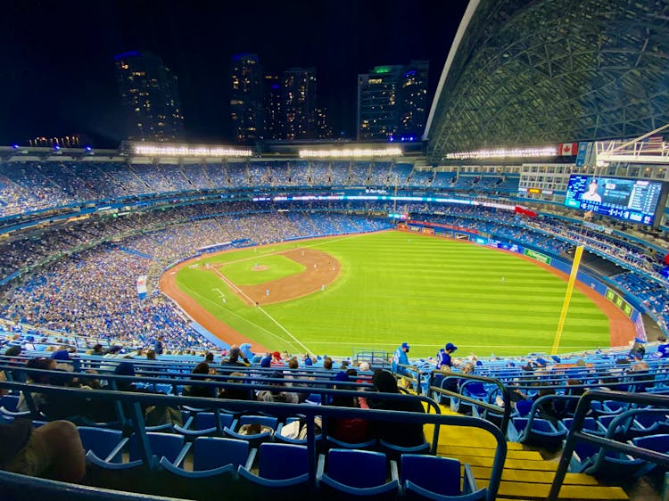 View From Stands On Baseball Field