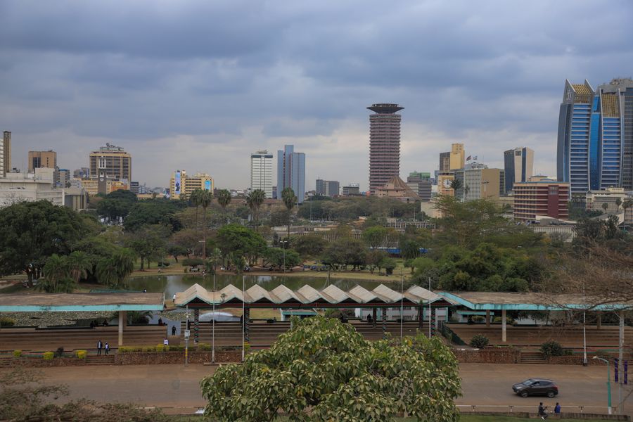 Nairobi skyscrapers and greenery