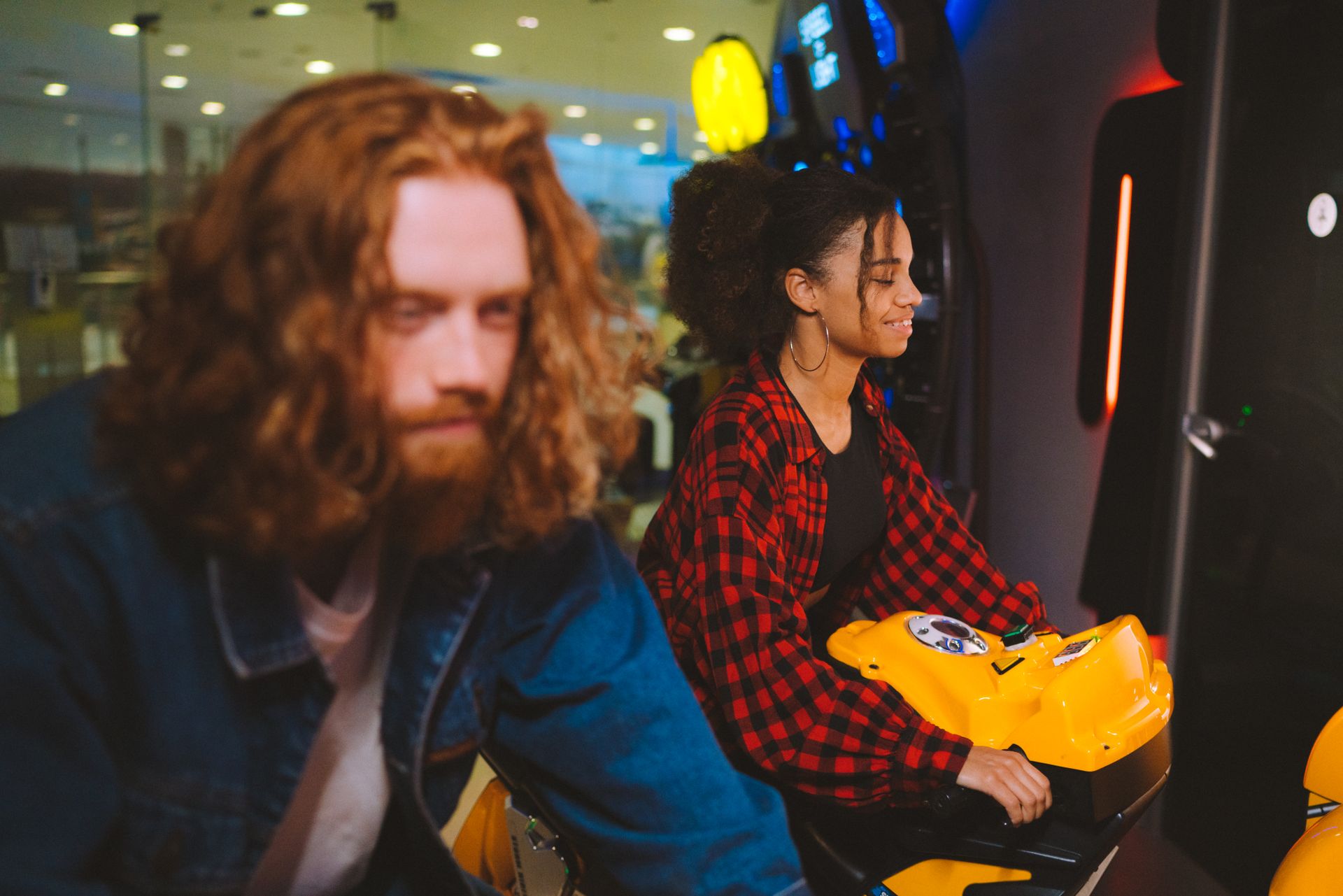 A Couple in an Arcade