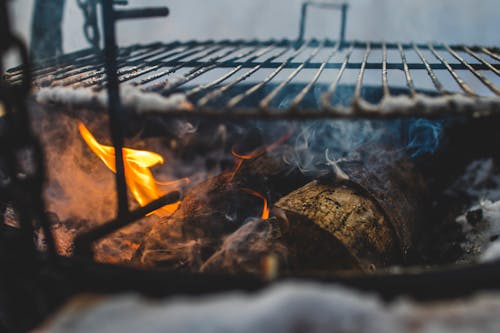 Firewood Below Grill