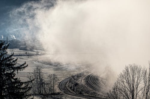 Foto d'estoc gratuïta de boira, carretera, constipat